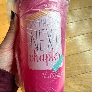 Pink Thirty-One Tumbler “Writing my next chapter”